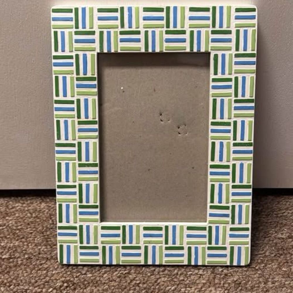 Blue green photo frame